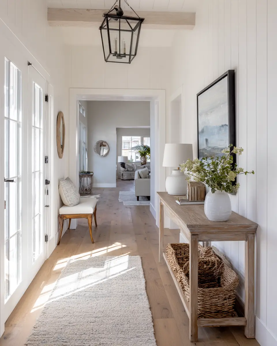 Open Concept Farmhouse Entryway Decor Ideas