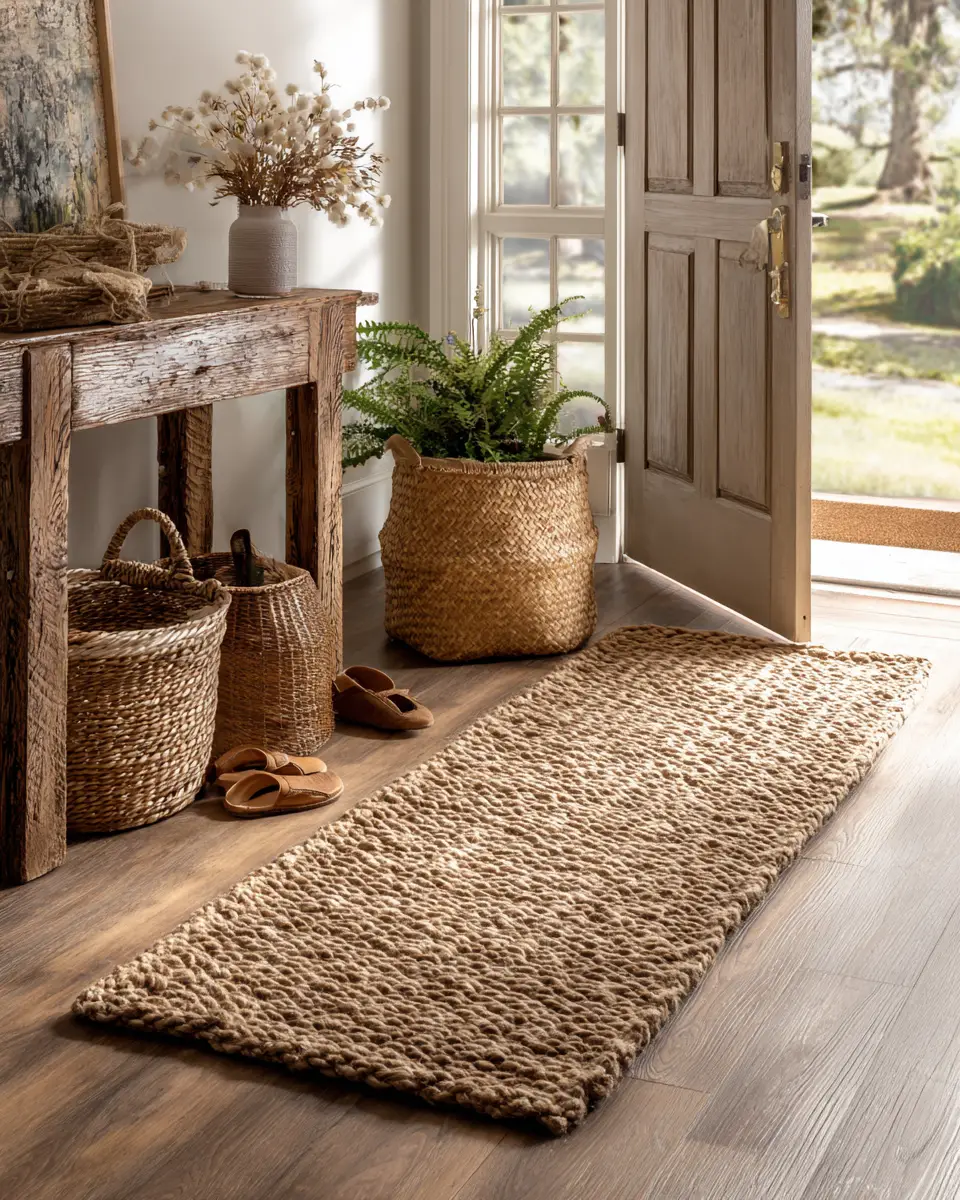 Open Concept Farmhouse Entryway Decor Ideas