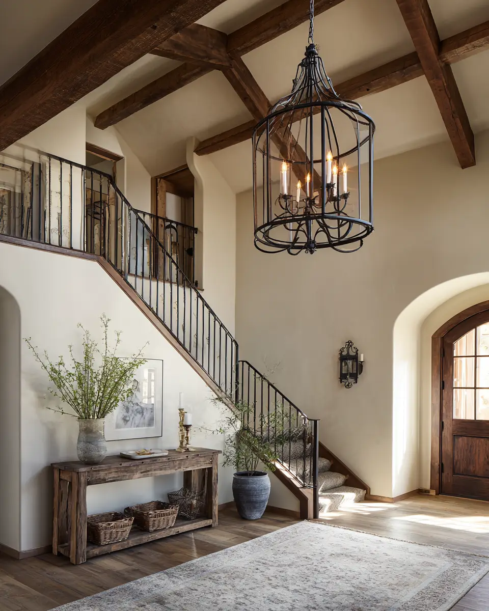 Open Concept Farmhouse Entryway Decor Ideas