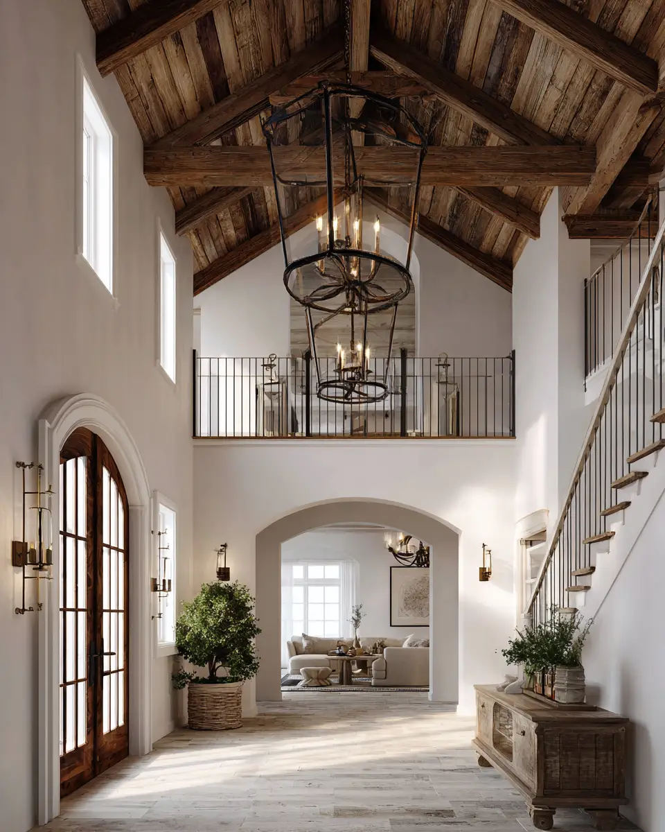 Open Concept Farmhouse Entryway Decor Ideas