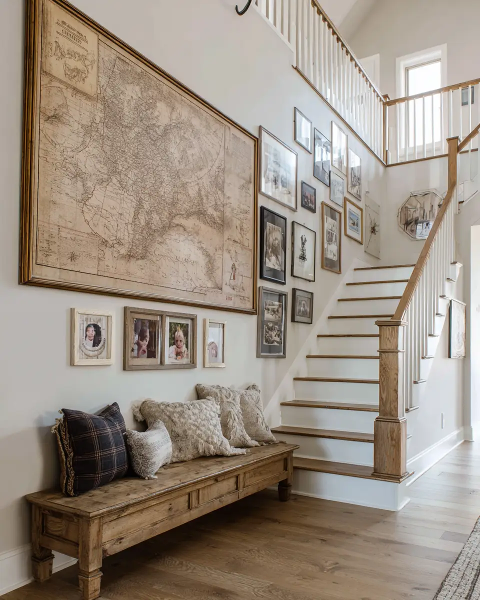 Open Concept Farmhouse Entryway Decor Ideas