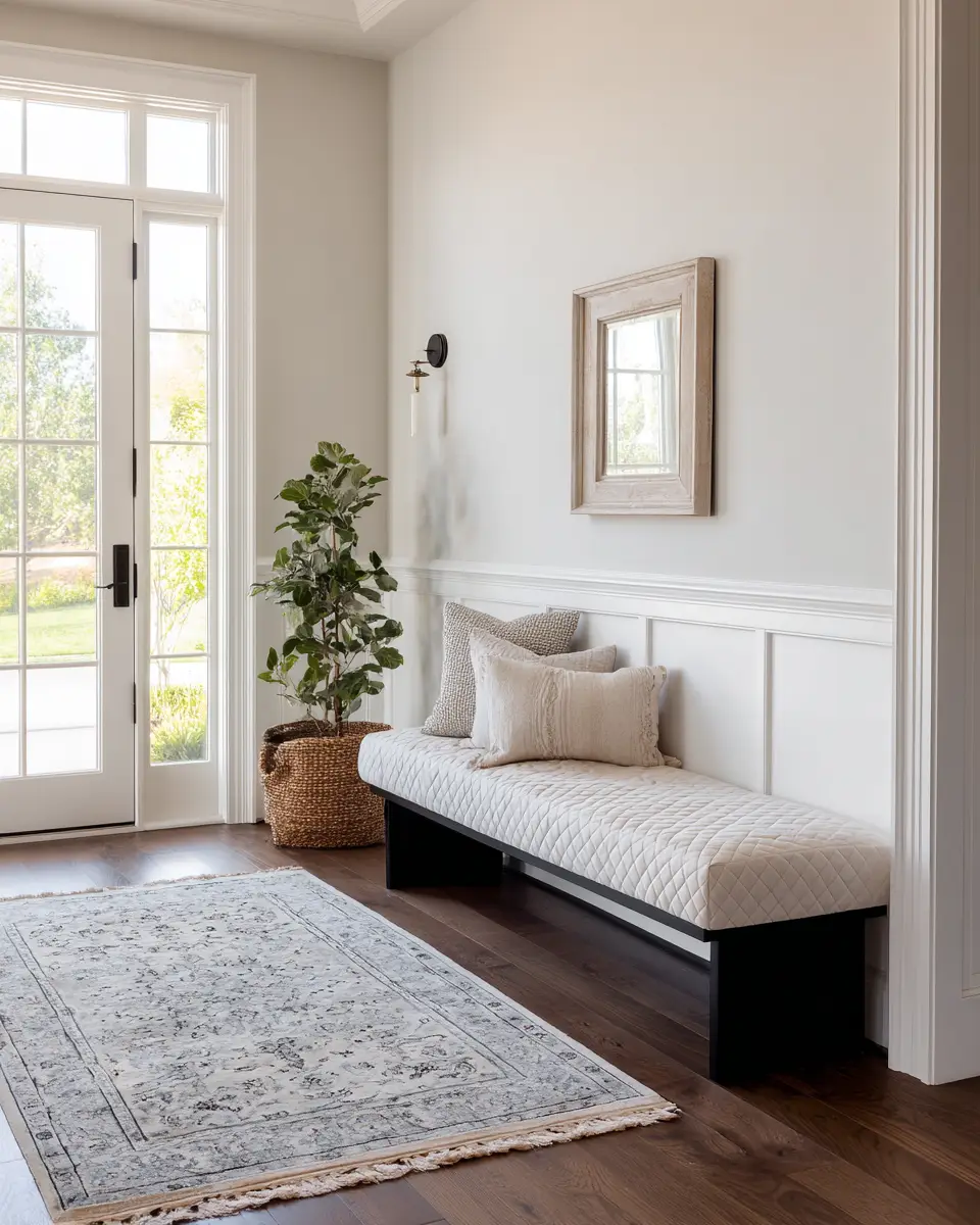 Open Concept Farmhouse Entryway Decor Ideas