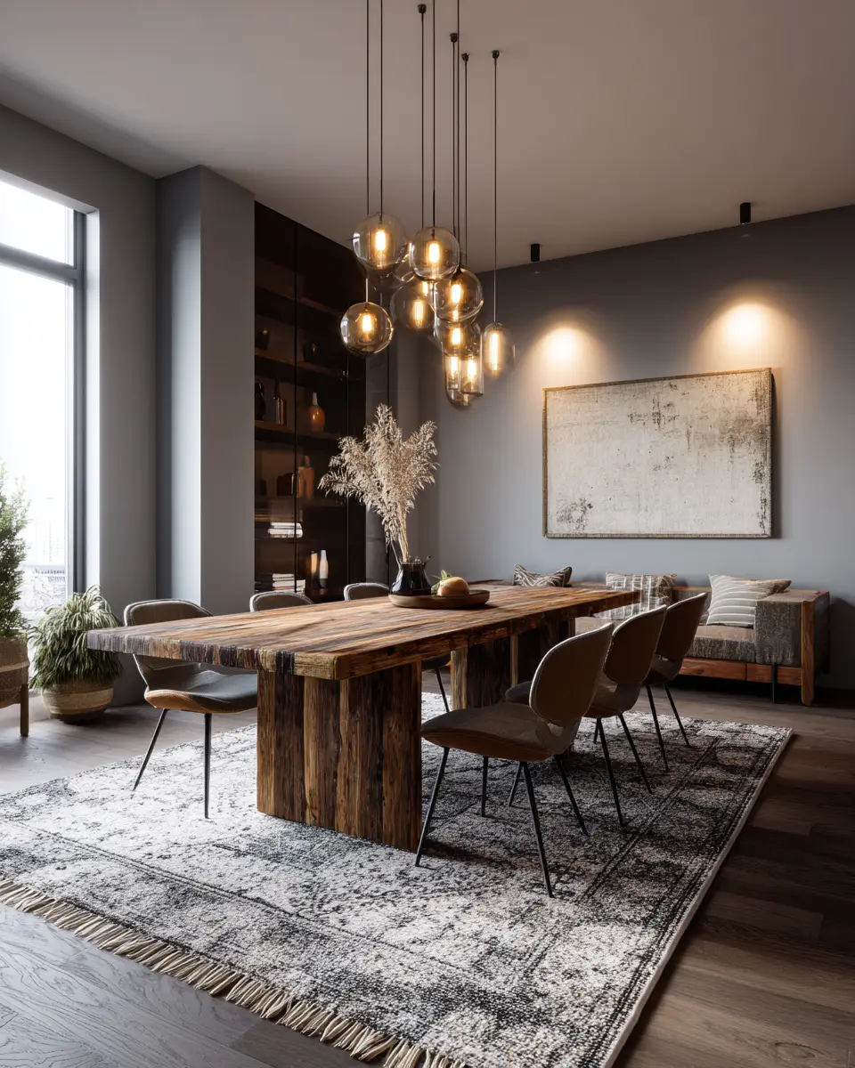 Open Concept Scandinavian Dining Room Decor Ideas