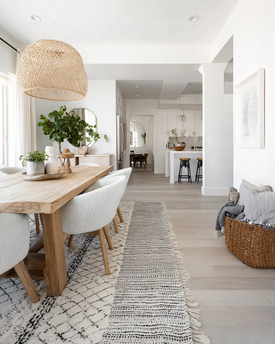 Open Concept Scandinavian Dining Room Decor Ideas
