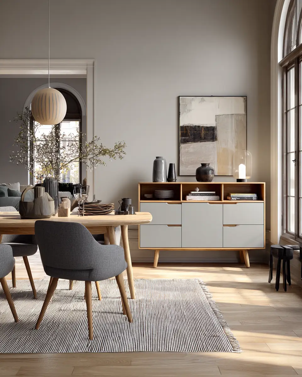 Open Concept Scandinavian Dining Room Decor Ideas