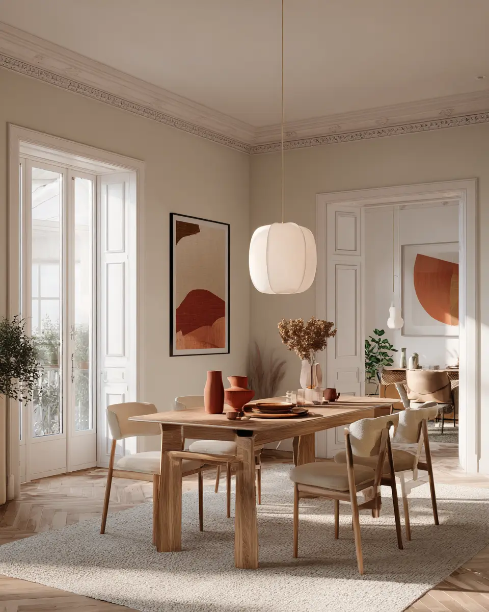 Open Concept Scandinavian Dining Room Decor Ideas