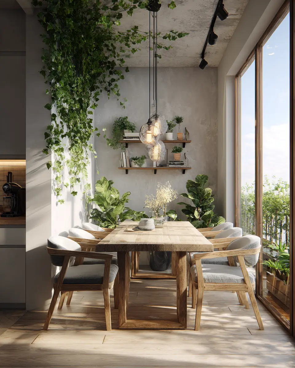 Open Concept Scandinavian Dining Room Decor Ideas