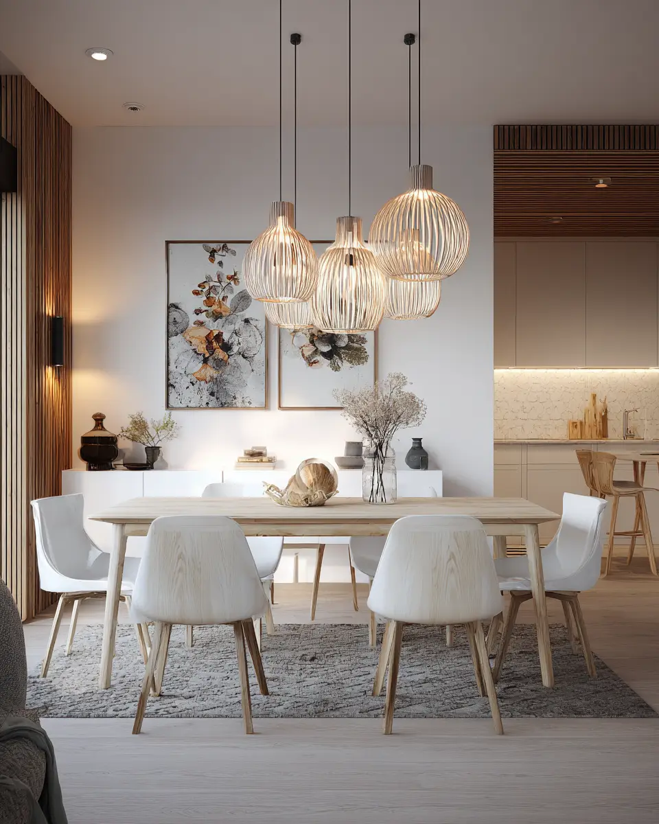 Open Concept Scandinavian Dining Room Decor Ideas