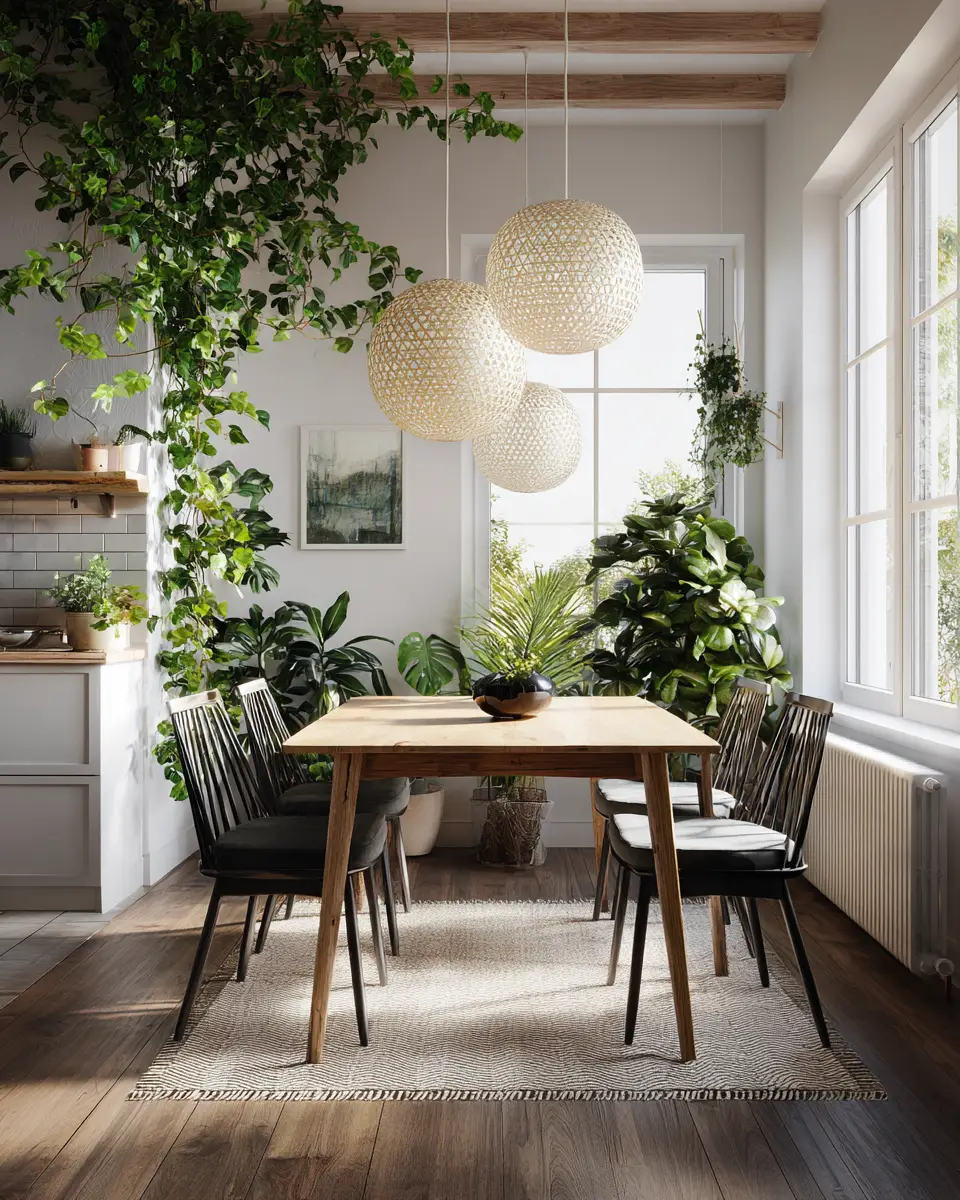 Open Concept Scandinavian Dining Room Decor Ideas