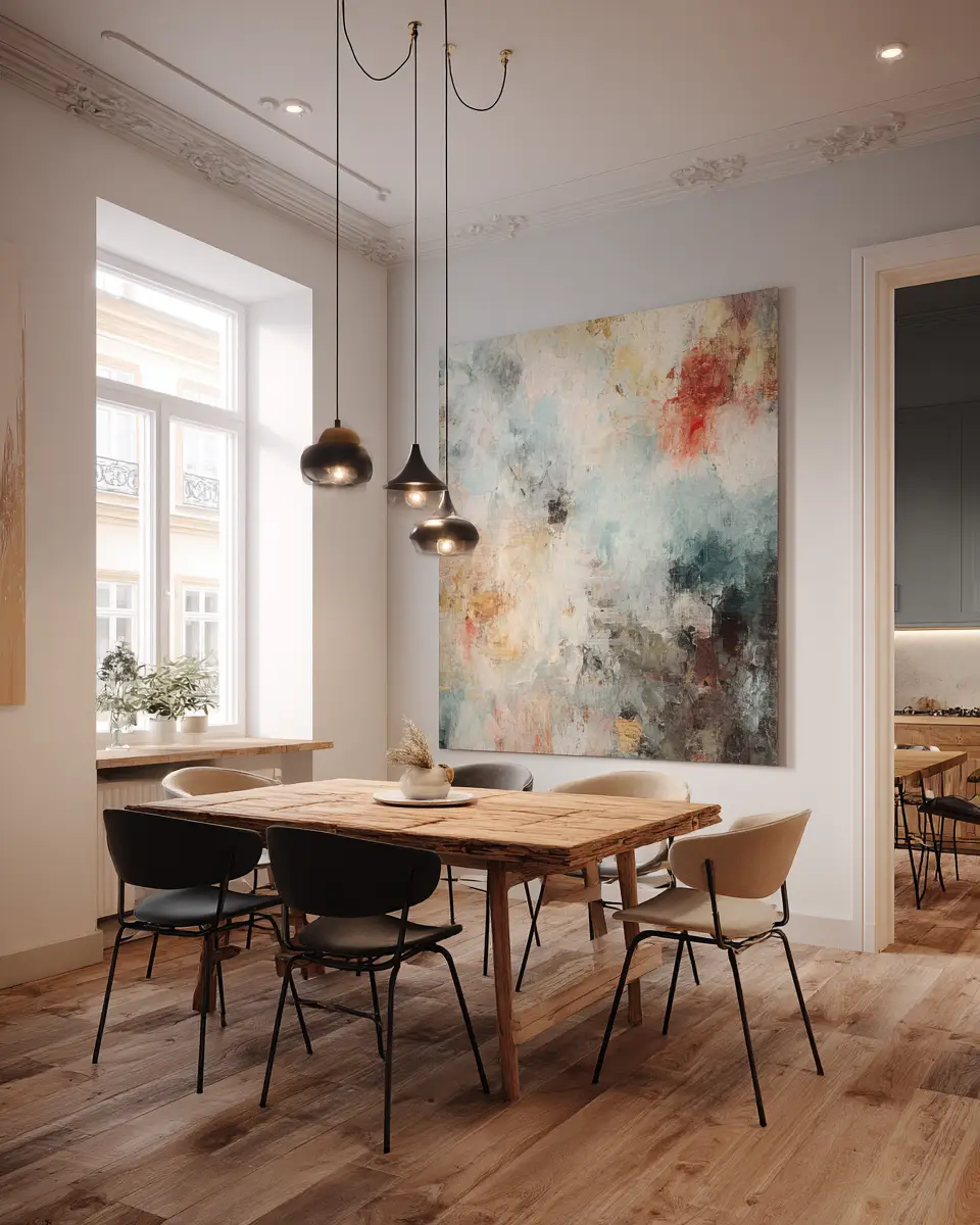 Open Concept Scandinavian Dining Room Decor Ideas