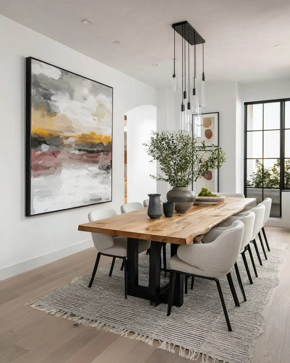 Open Concept Scandinavian Dining Room Decor Ideas
