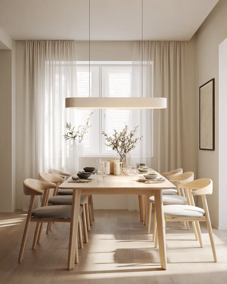 Open Concept Scandinavian Dining Room Decor Ideas