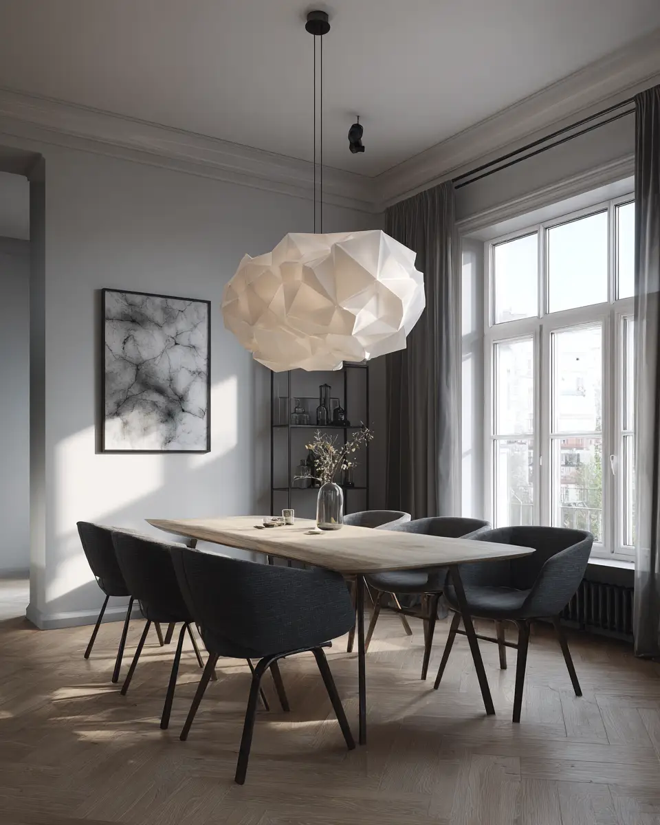 Open Concept Scandinavian Dining Room Decor Ideas