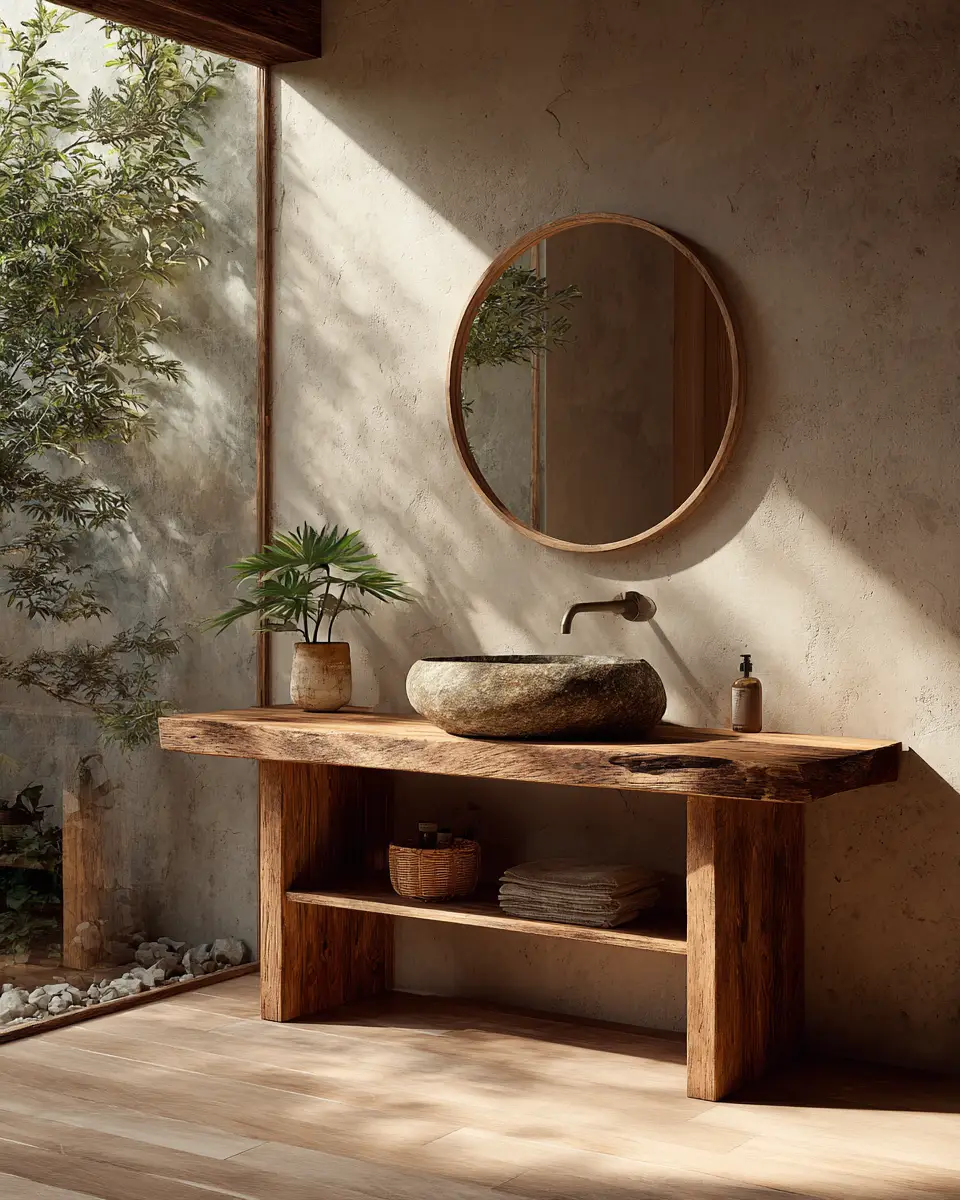 Organic Modern Bathroom Decor Ideas - Featured