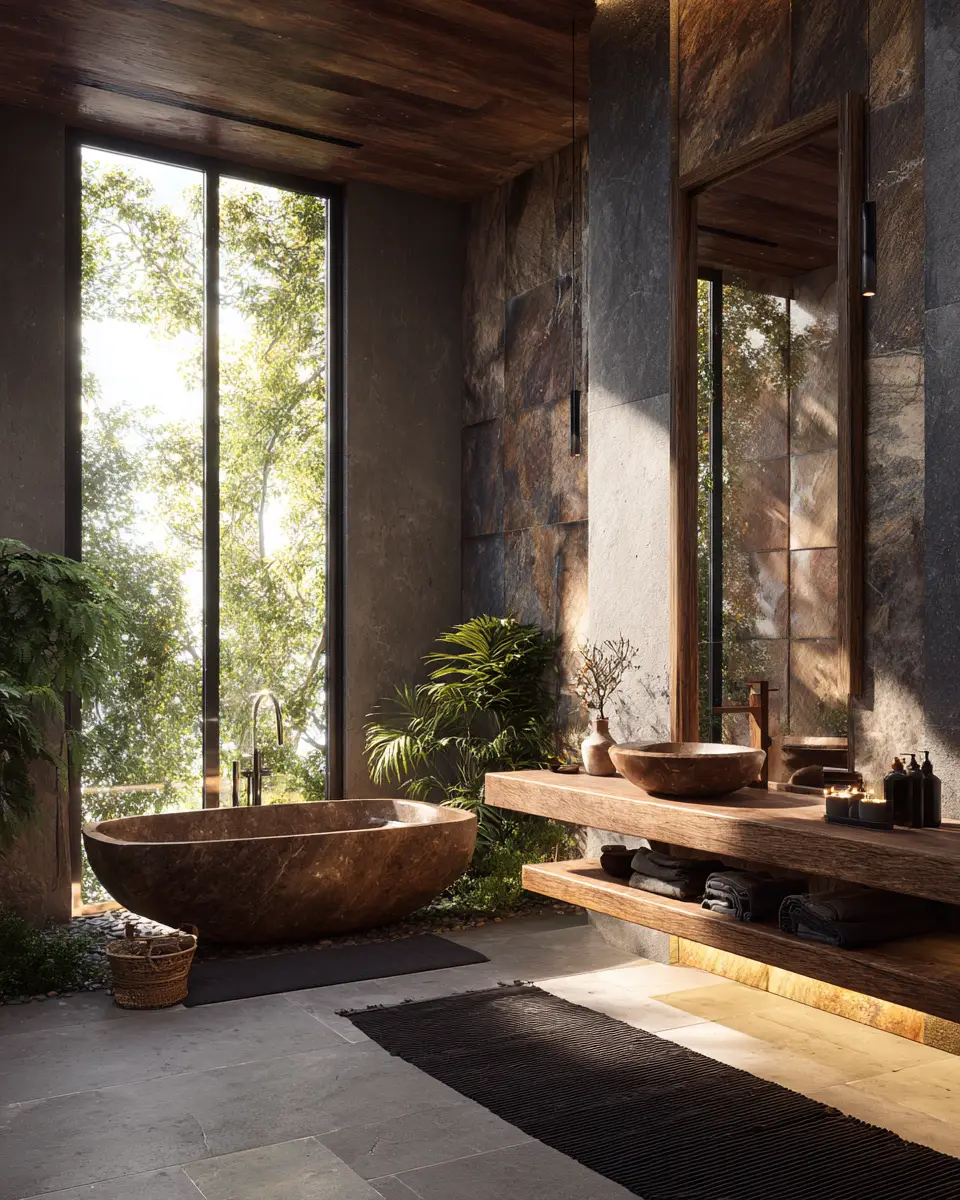 Organic Modern Bathroom Decor Ideas