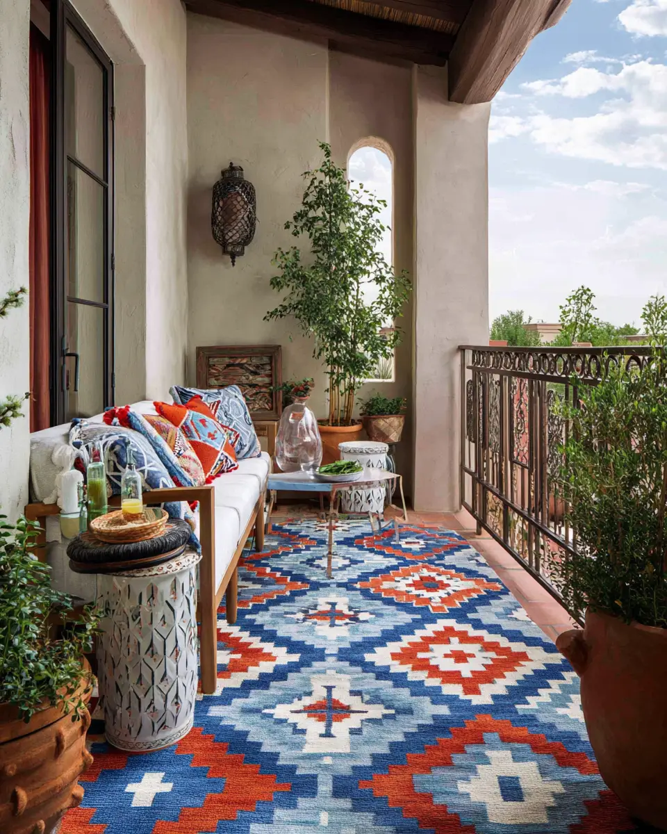 Patterned Balcony Decor Ideas
