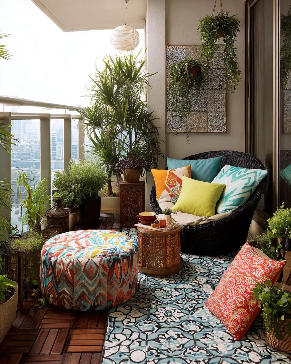 Patterned Balcony Decor Ideas