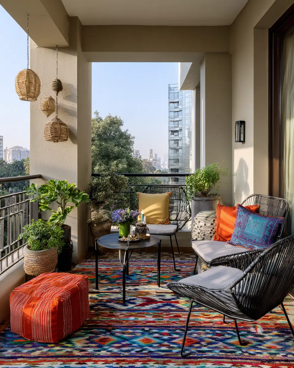 Patterned Balcony Decor Ideas