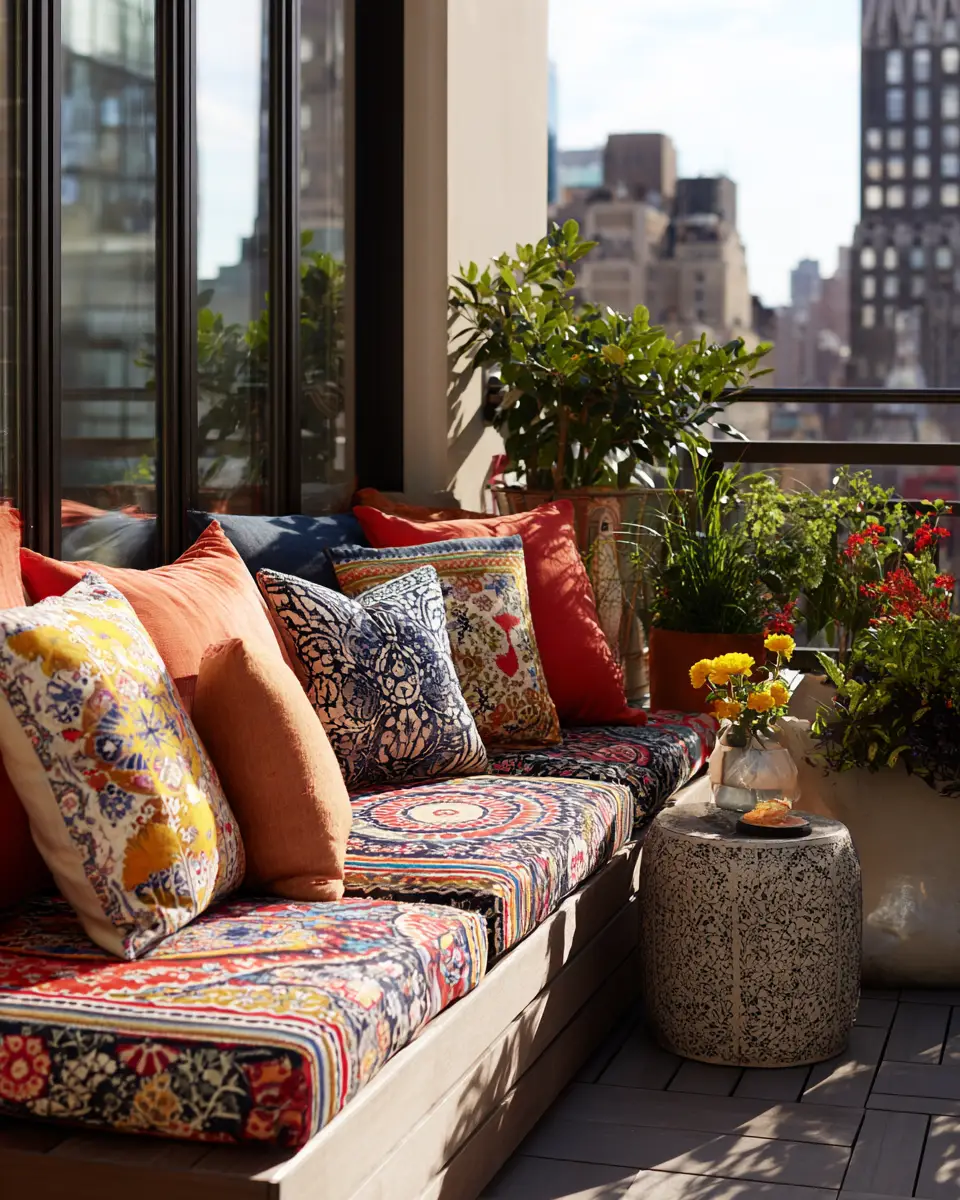 Patterned Balcony Decor Ideas