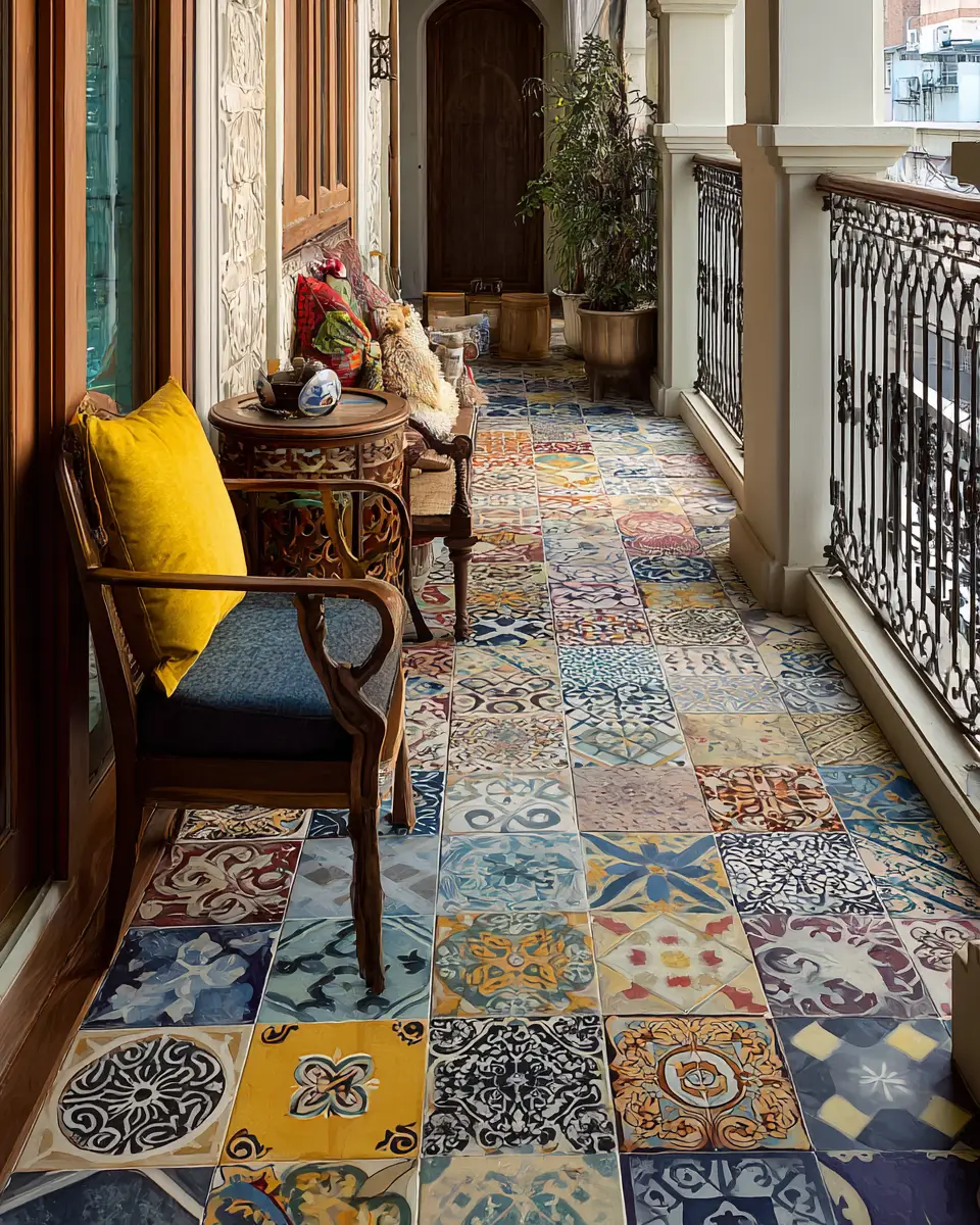 Patterned Balcony Decor Ideas