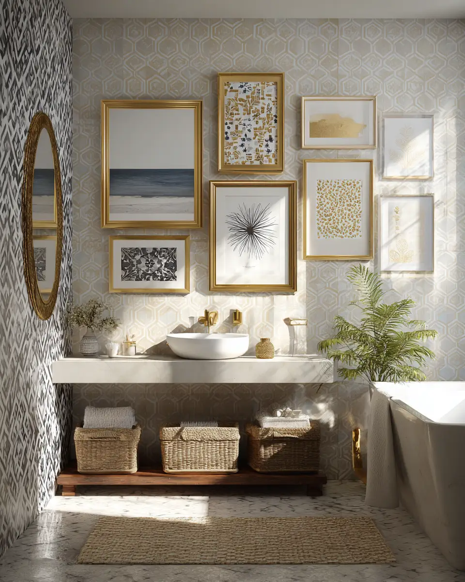 Patterned Bathroom Decor Ideas - Featured