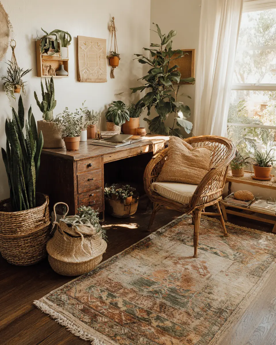 Rental Boho Home Office Decor Ideas