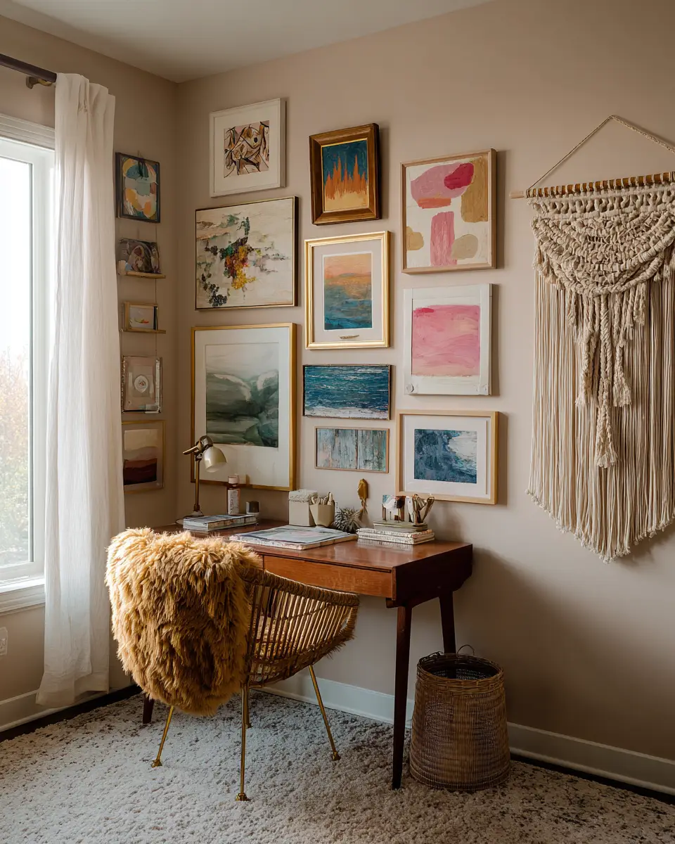 Rental Boho Home Office Decor Ideas