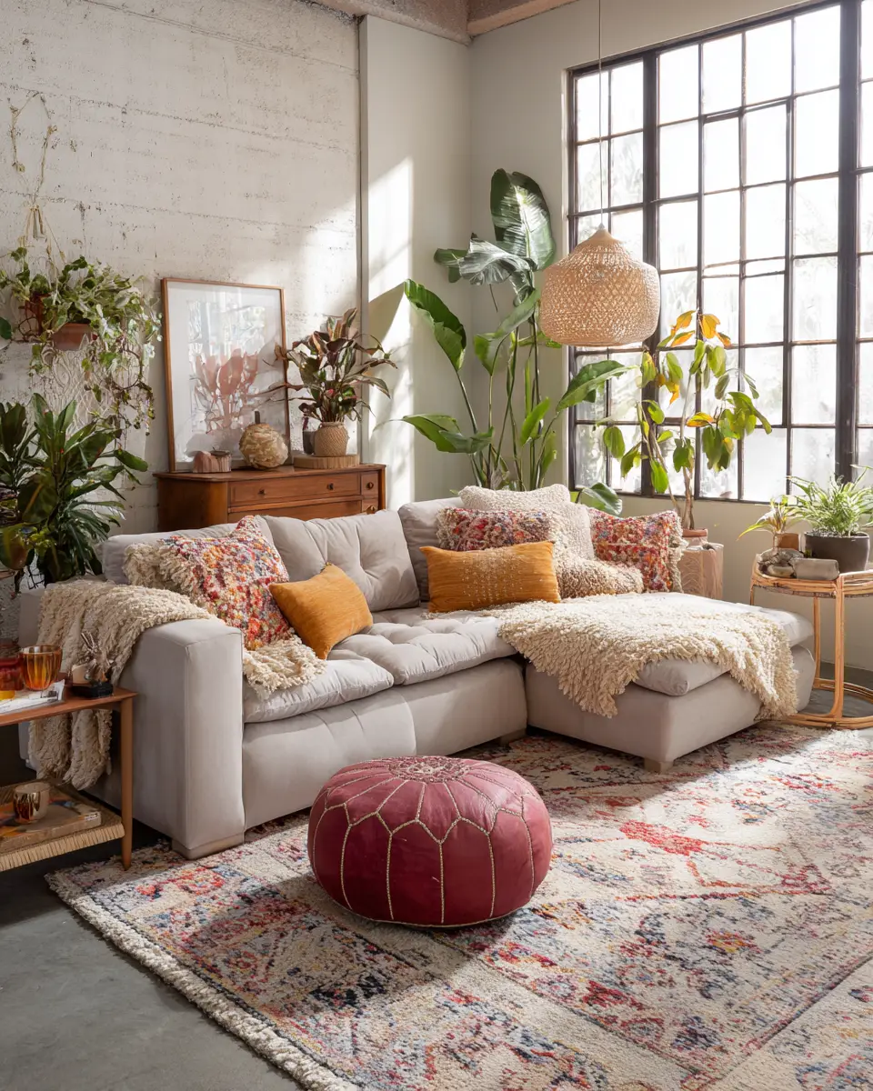Rental Boho Living Room Decor Ideas