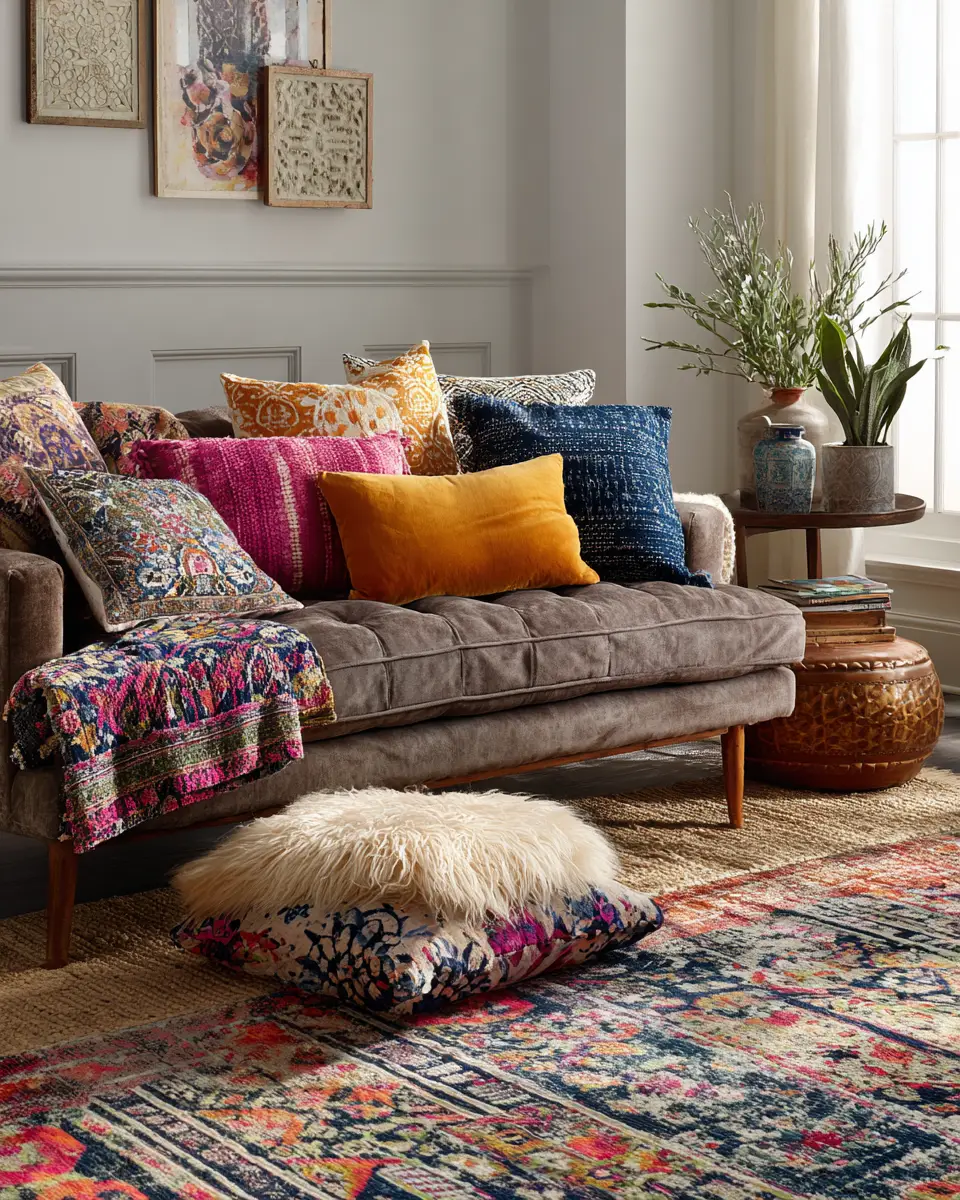 Rental Boho Living Room Decor Ideas