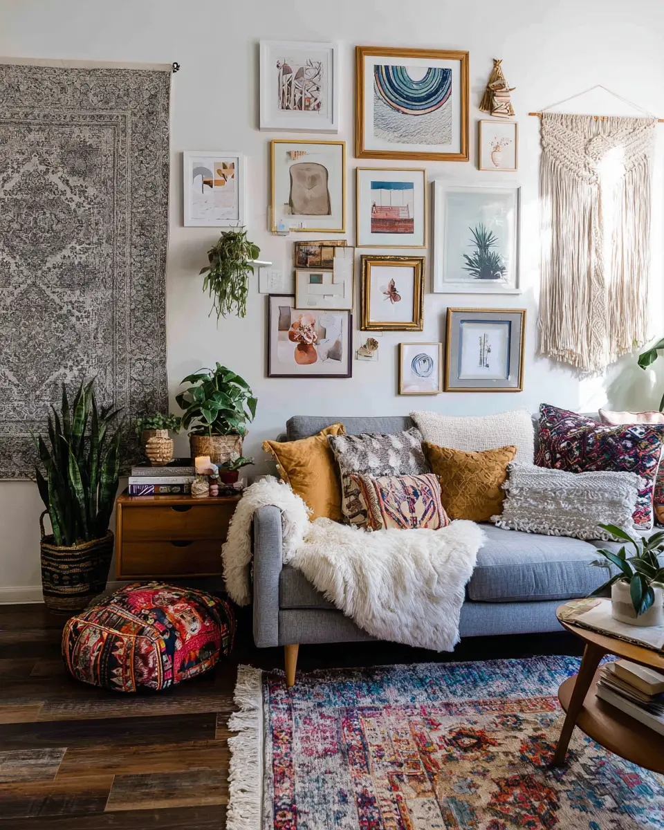Rental Boho Living Room Decor Ideas