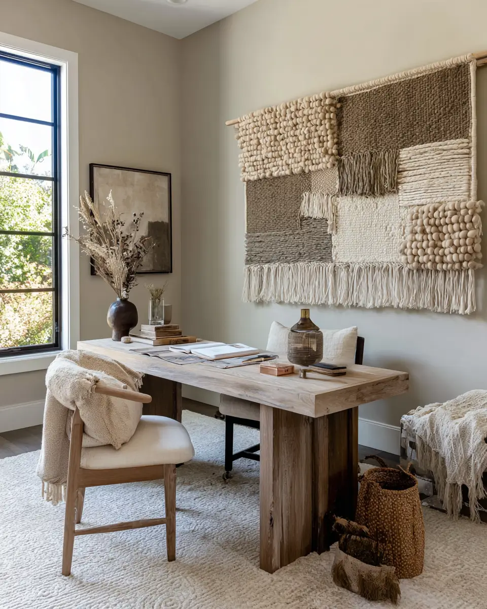 Rental Japandi Home Office Decor Ideas