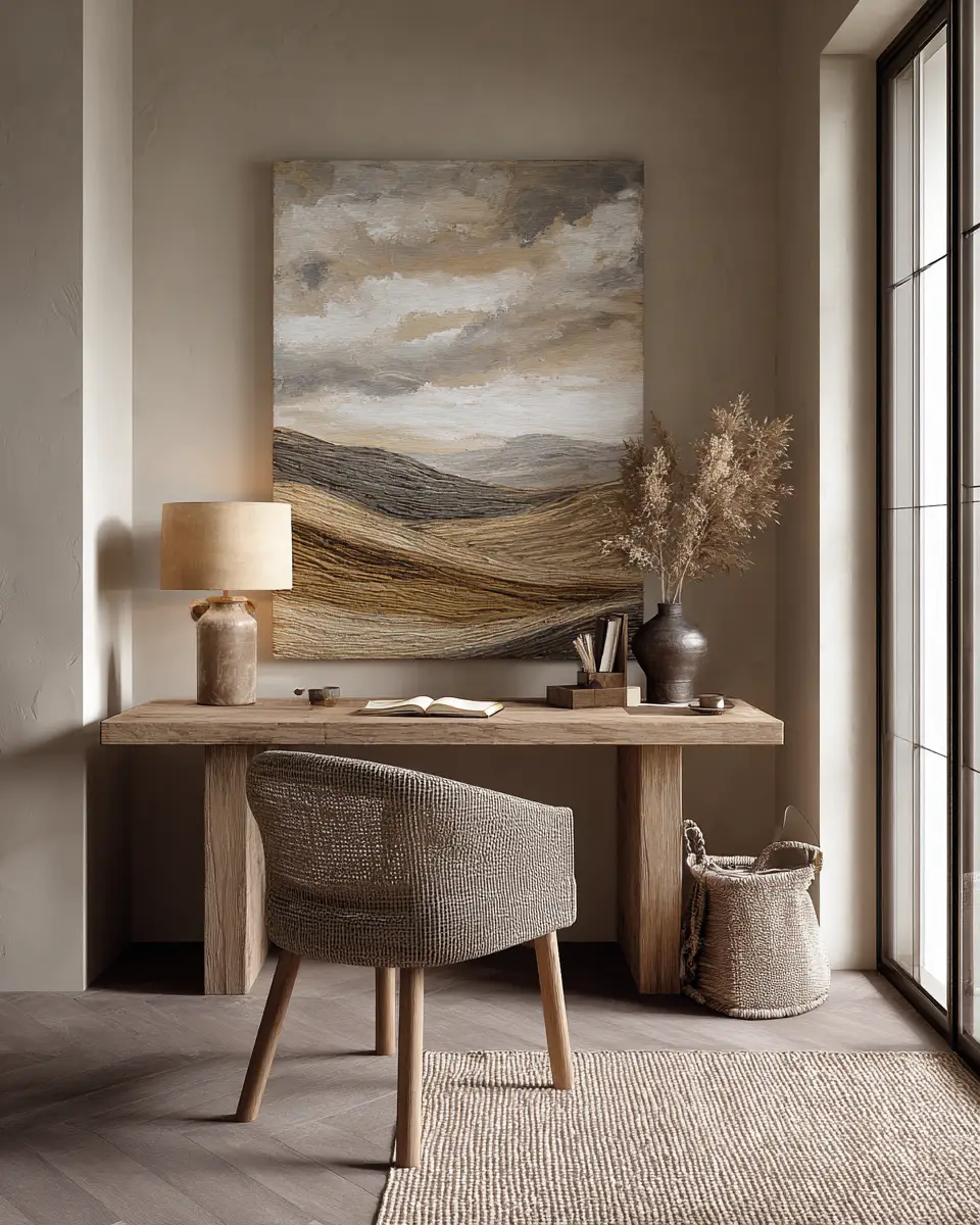 Rental Japandi Home Office Decor Ideas