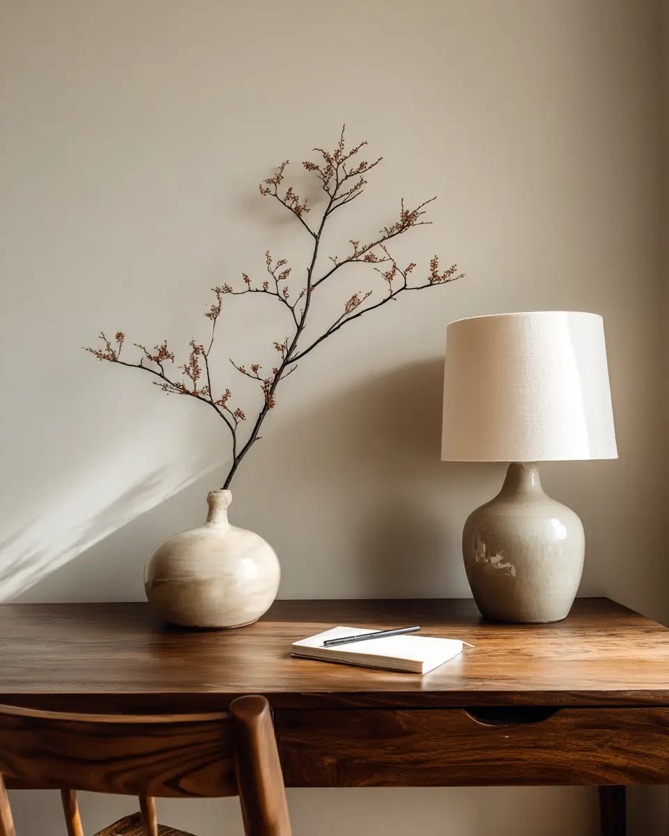 Rental Japandi Home Office Decor Ideas