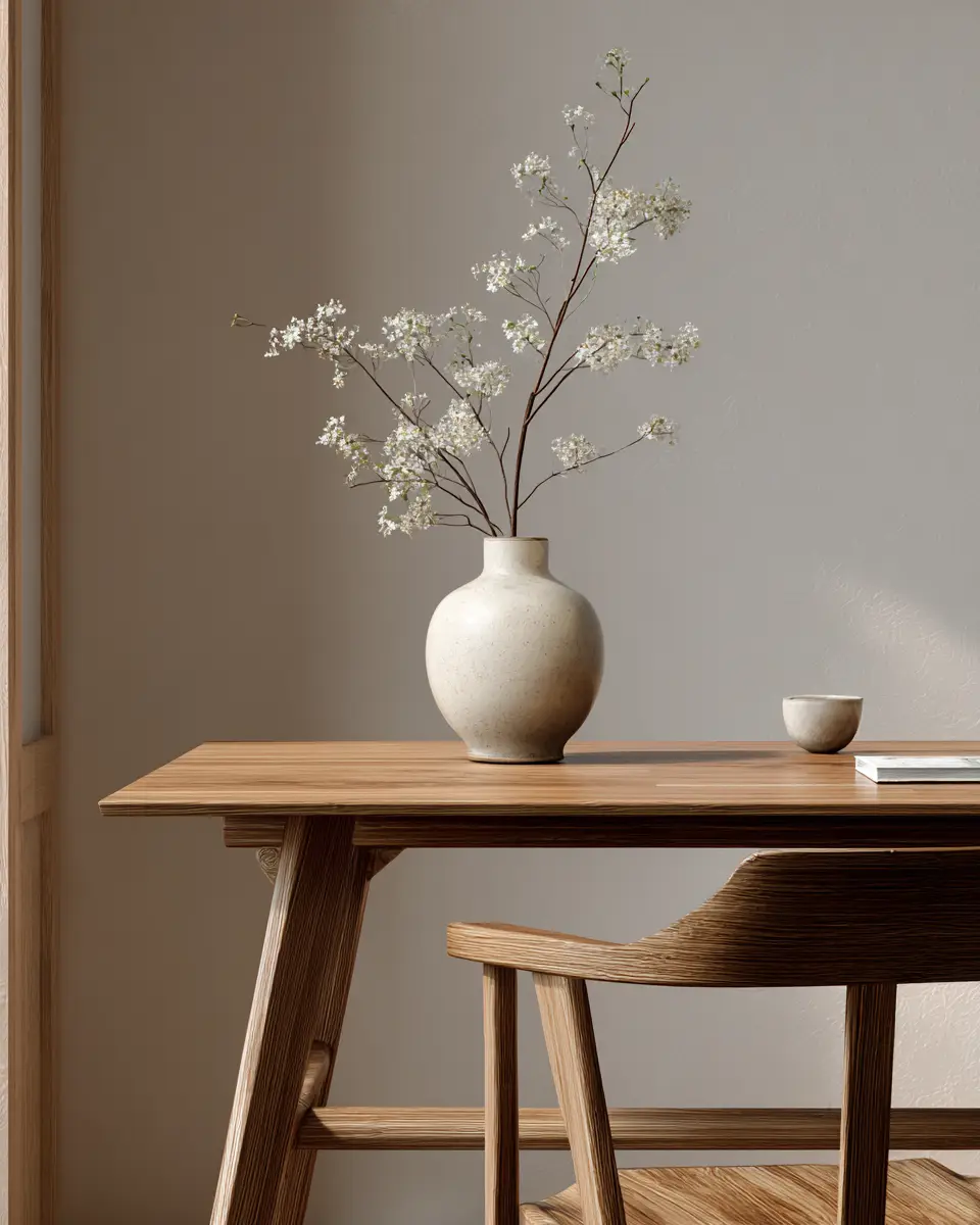 Rental Japandi Home Office Decor Ideas