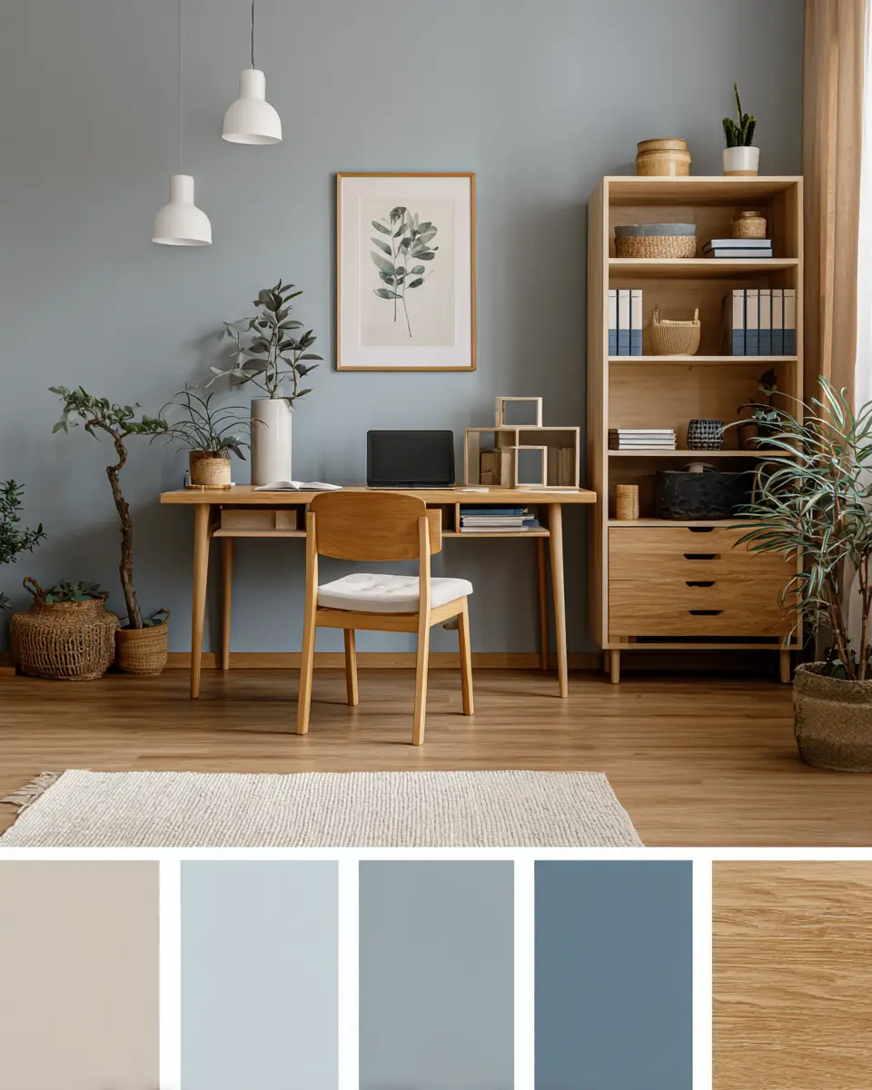 Rental Japandi Home Office Decor Ideas