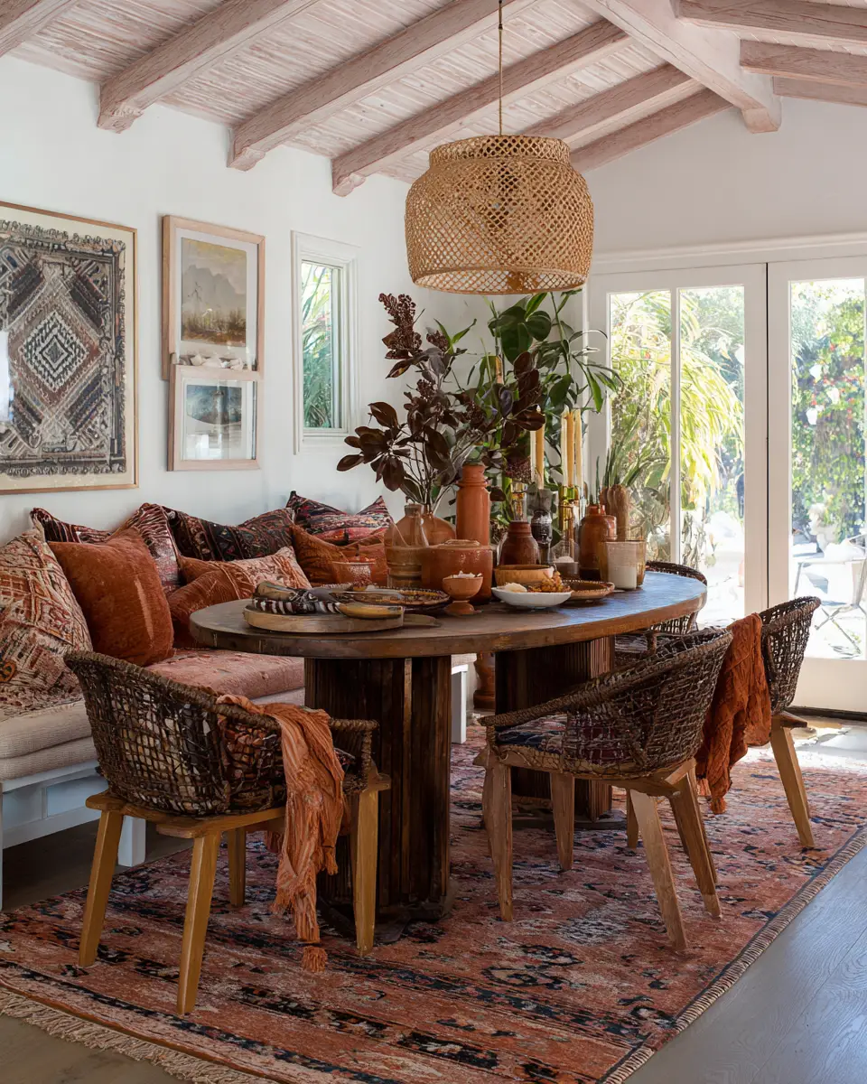 Rust Boho Dining Room Decor Ideas