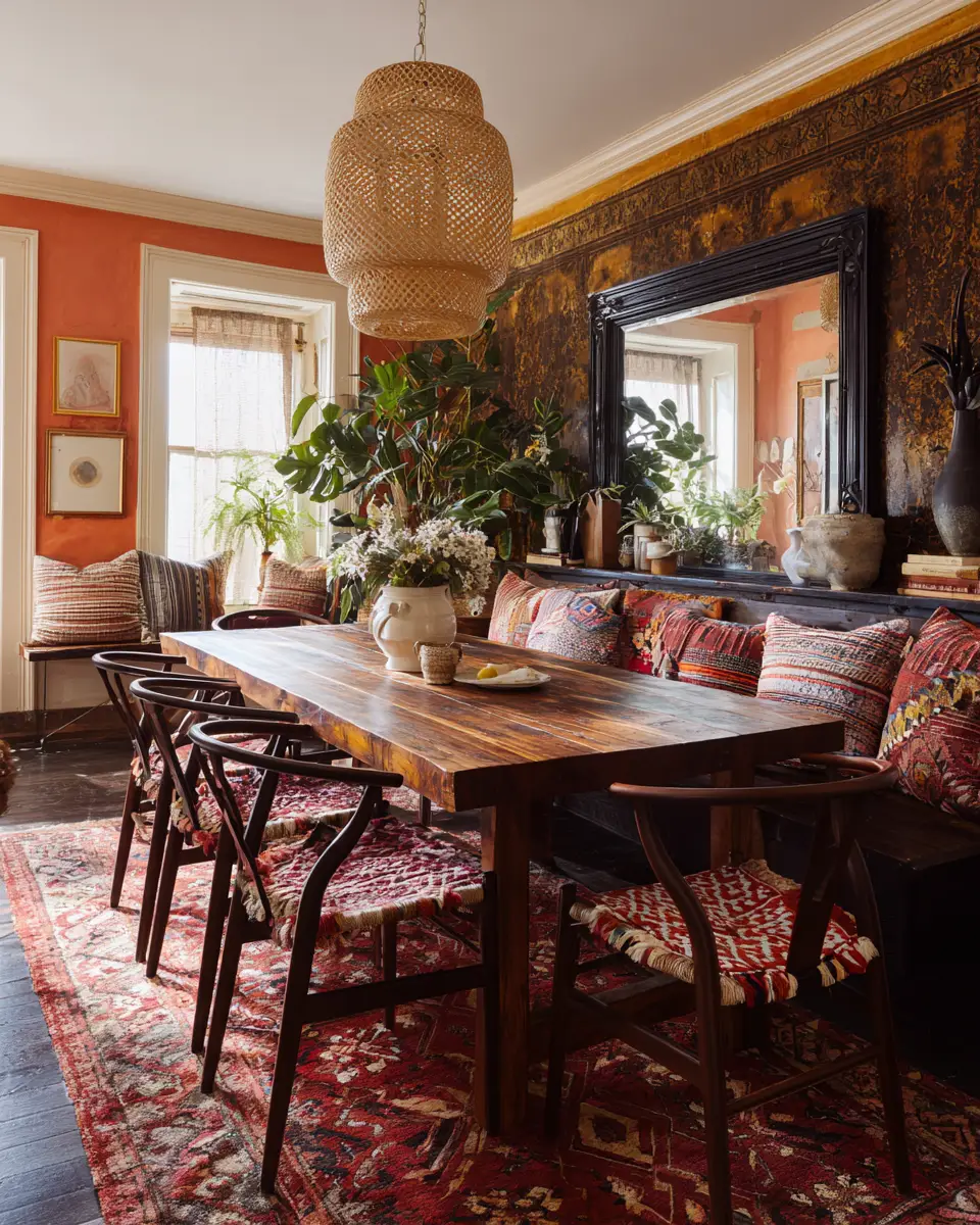 Rust Boho Dining Room Decor Ideas