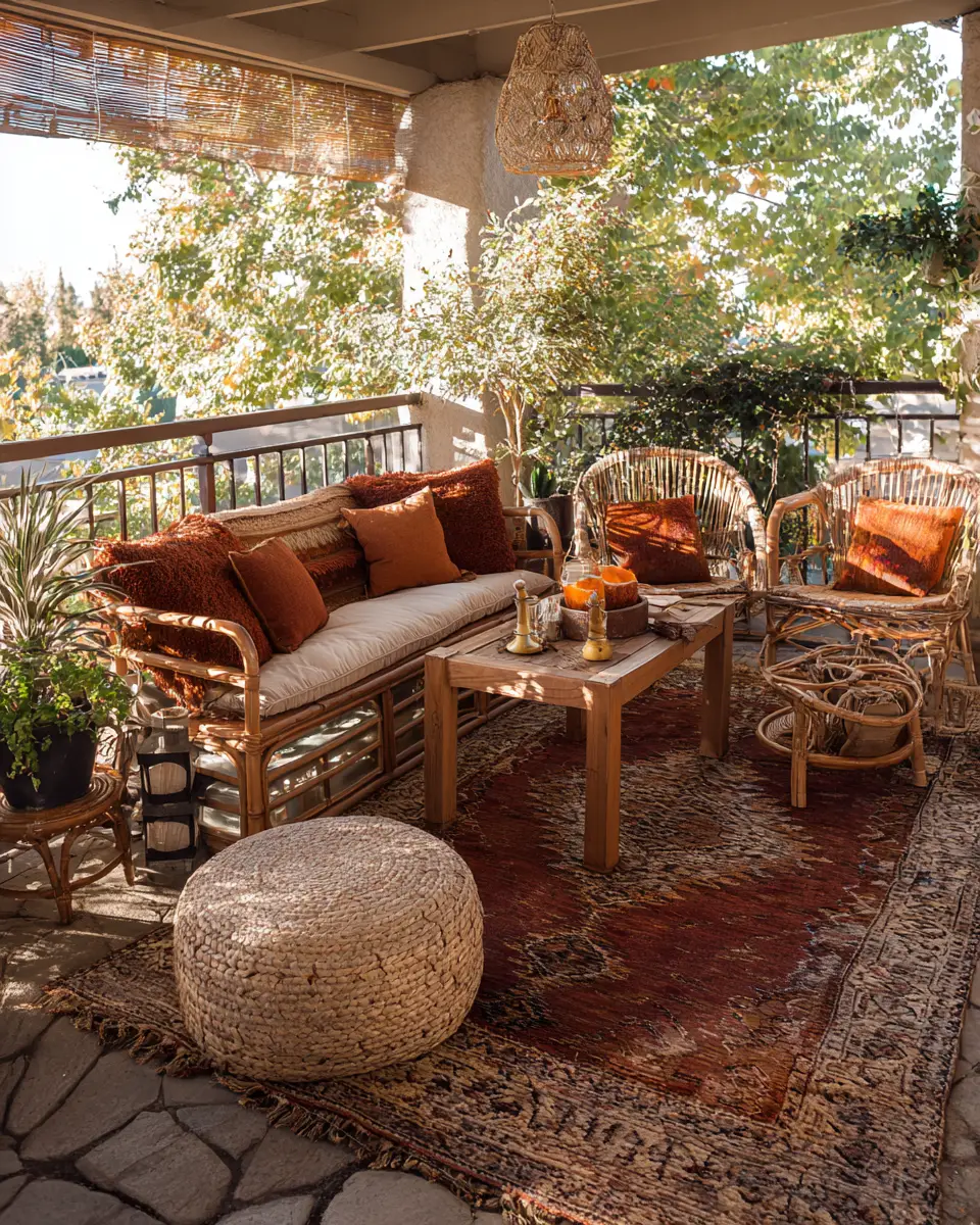 Rust Boho Patio Decor Ideas