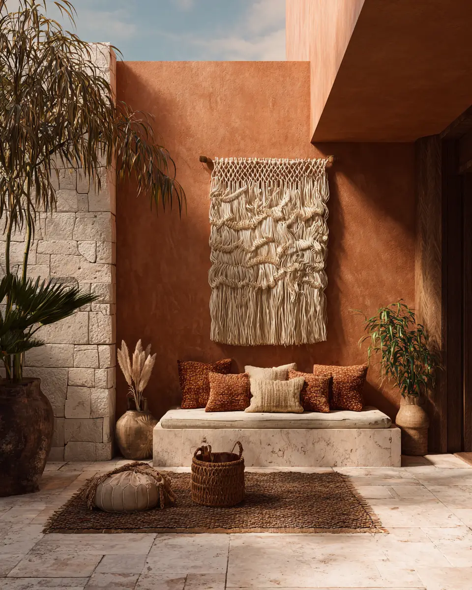 Rust Boho Patio Decor Ideas