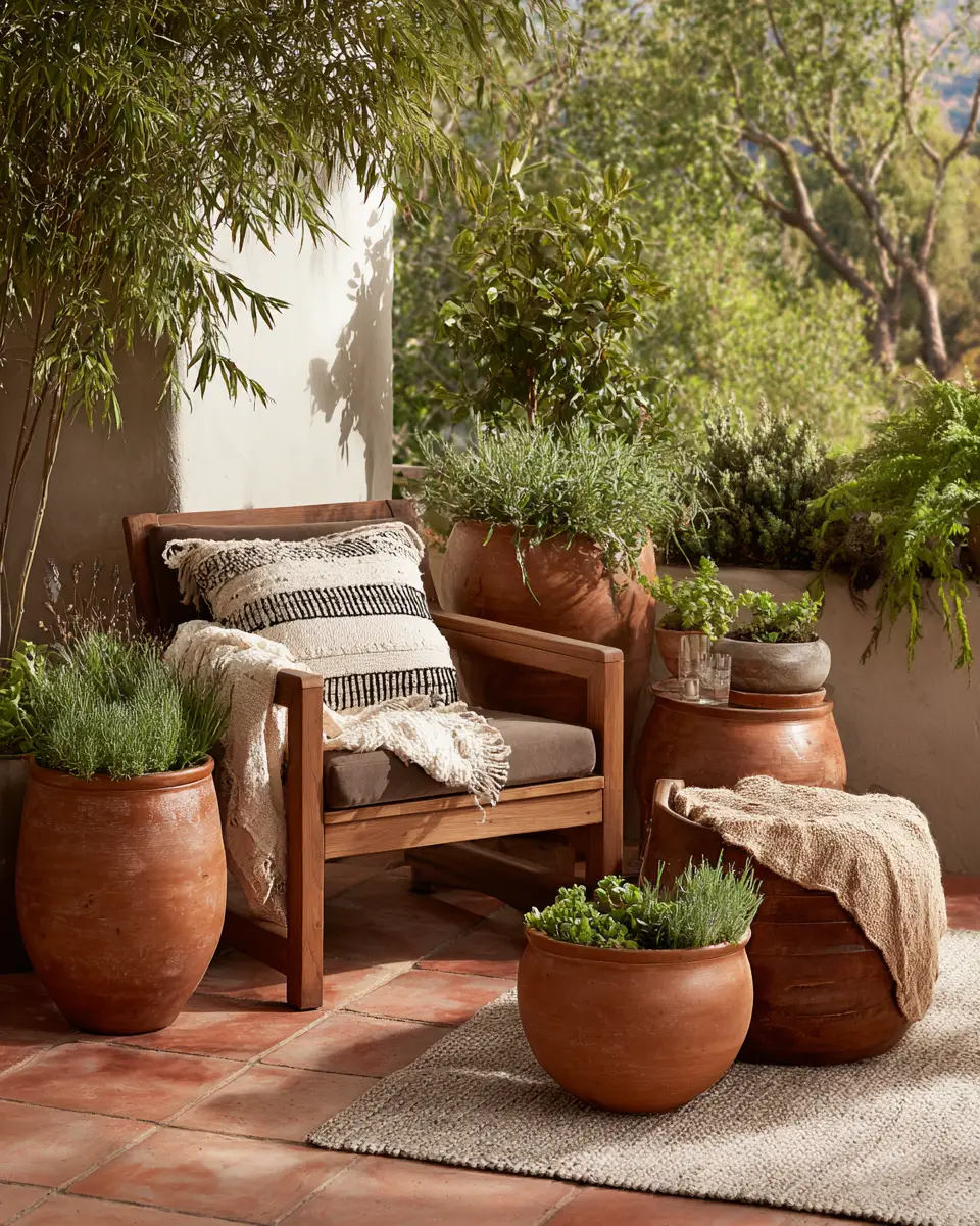 Rust Boho Patio Decor Ideas