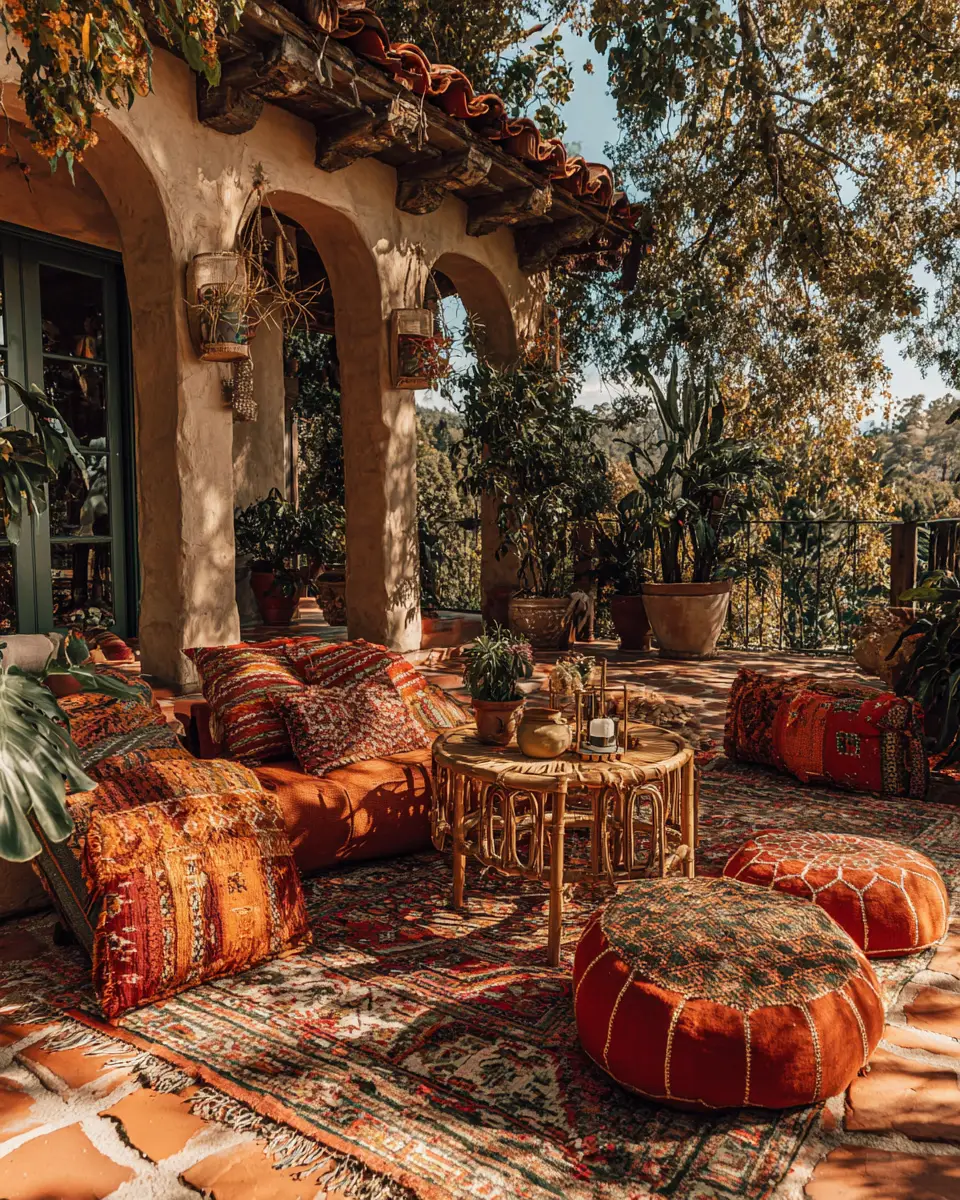 Rust Boho Patio Decor Ideas