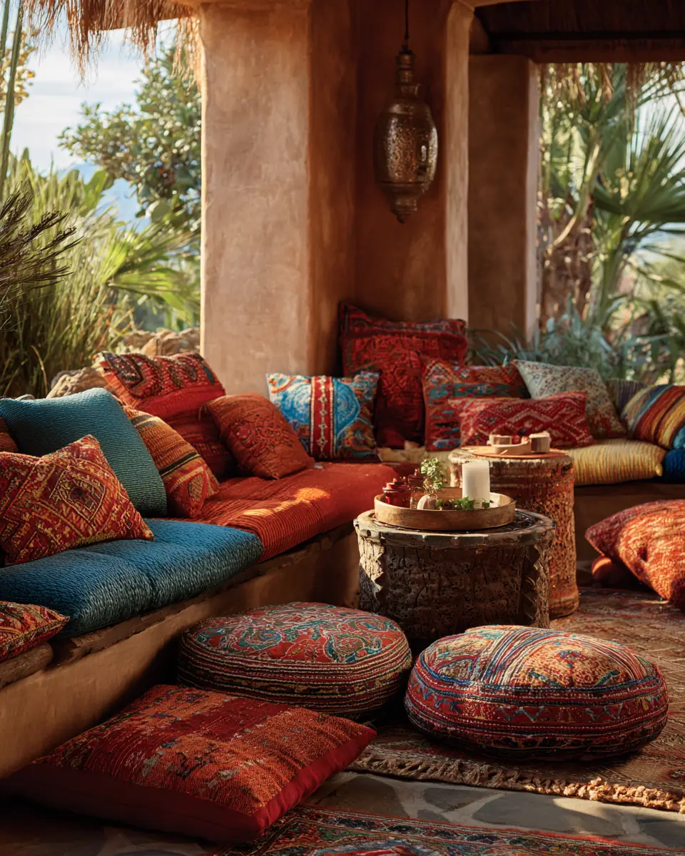 Rust Boho Patio Decor Ideas