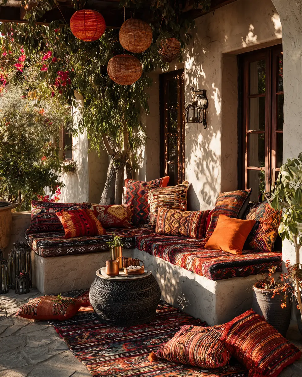 Rust Boho Patio Decor Ideas