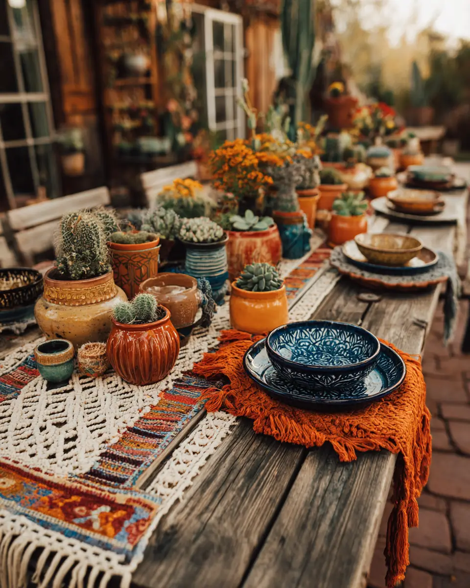 Rust Boho Patio Decor Ideas