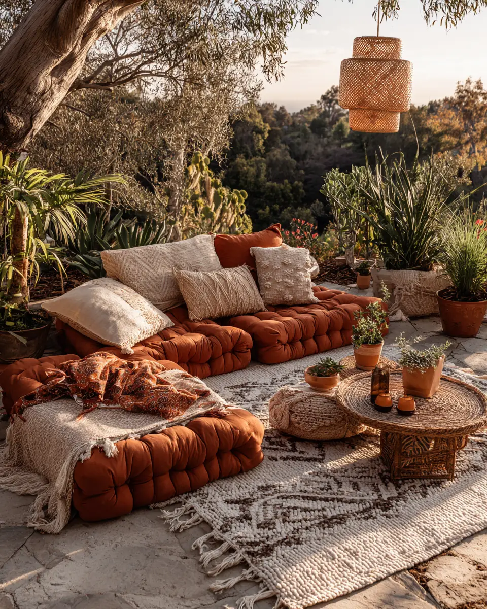 Rust Boho Patio Decor Ideas