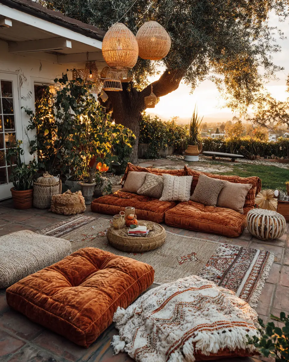 Rust Boho Patio Decor Ideas