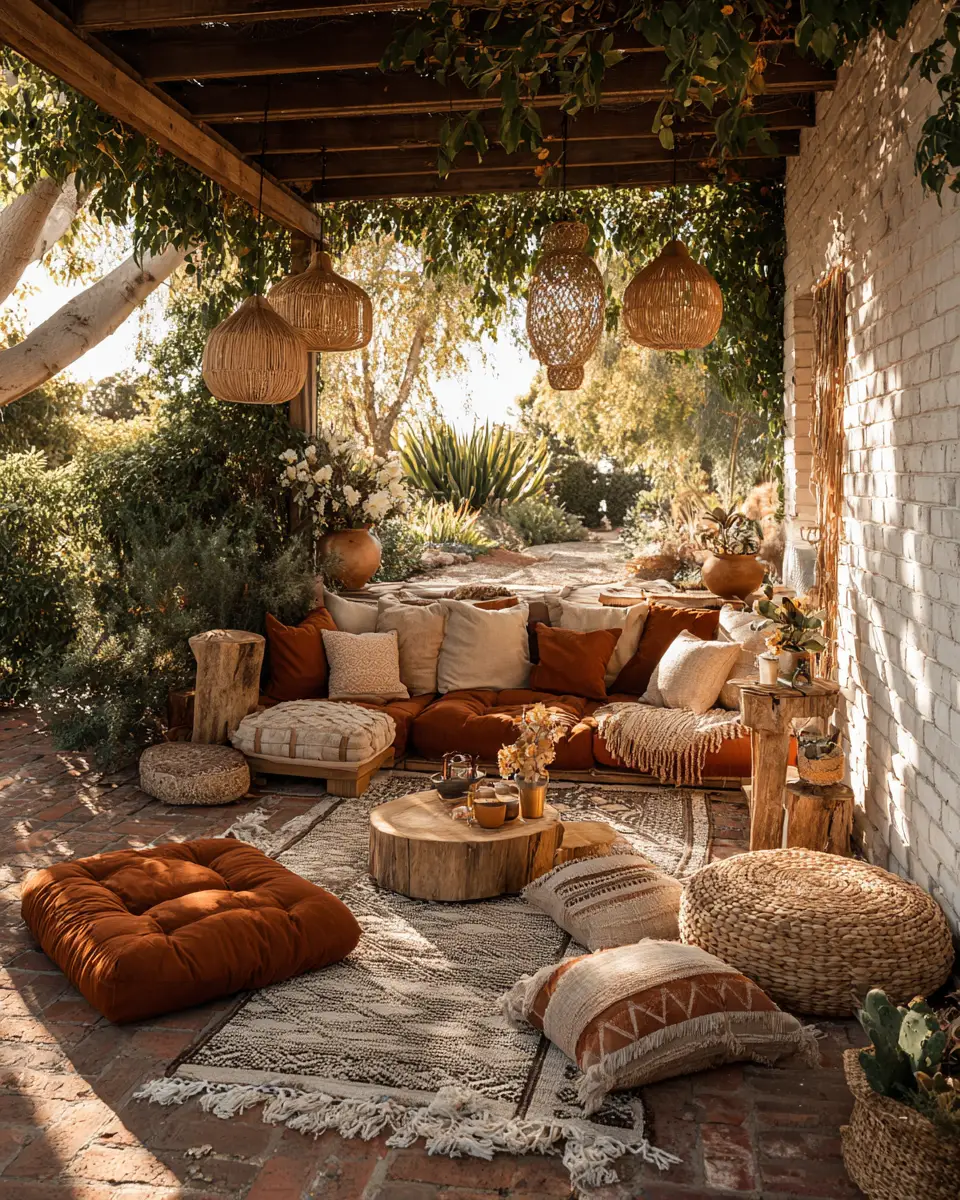 Rust Boho Patio Decor Ideas