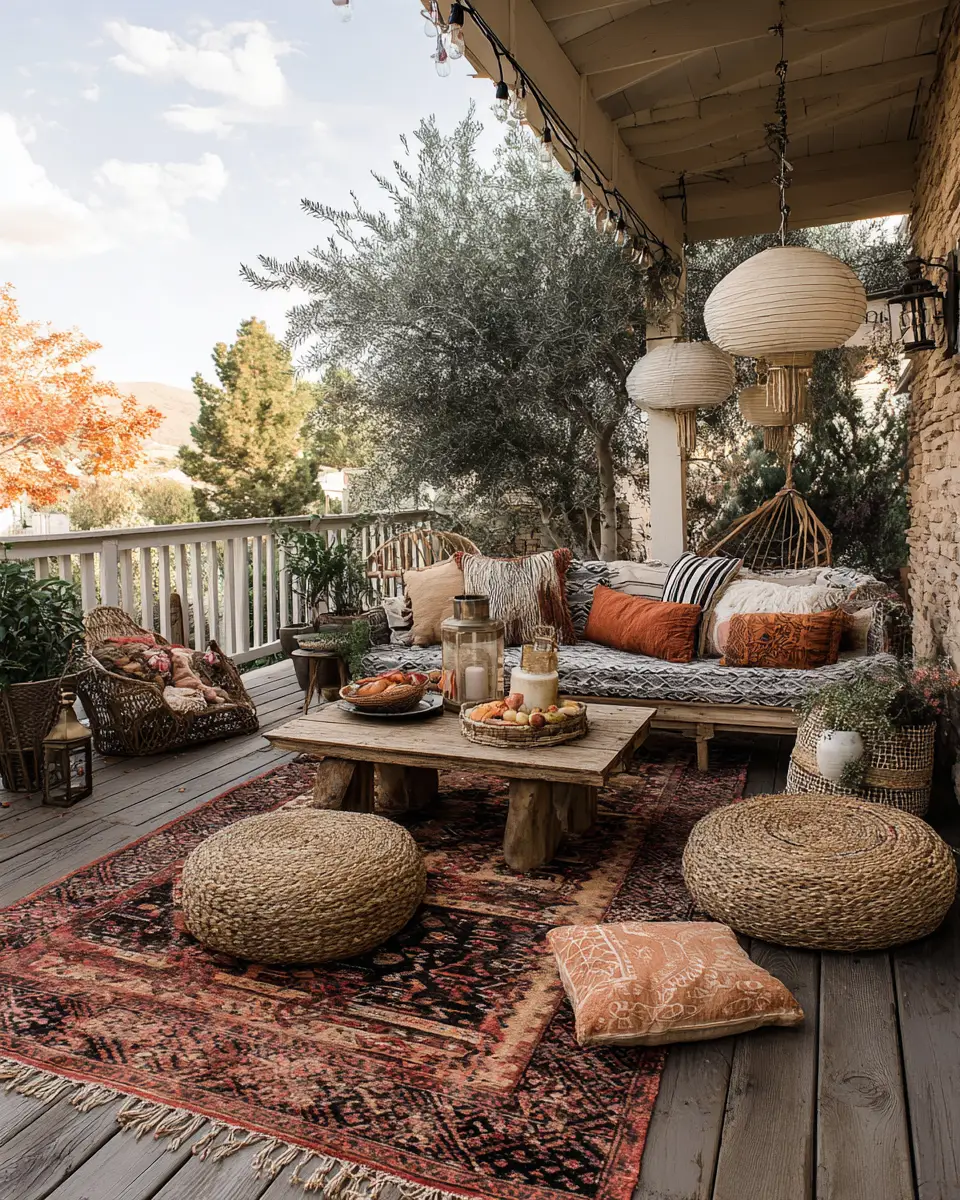 Rust Boho Patio Decor Ideas