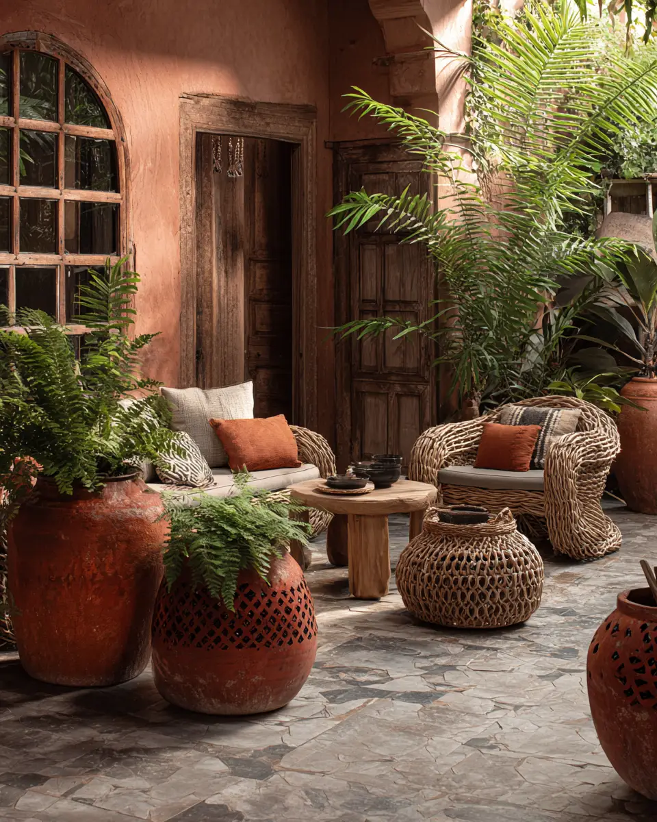 Rust Boho Patio Decor Ideas