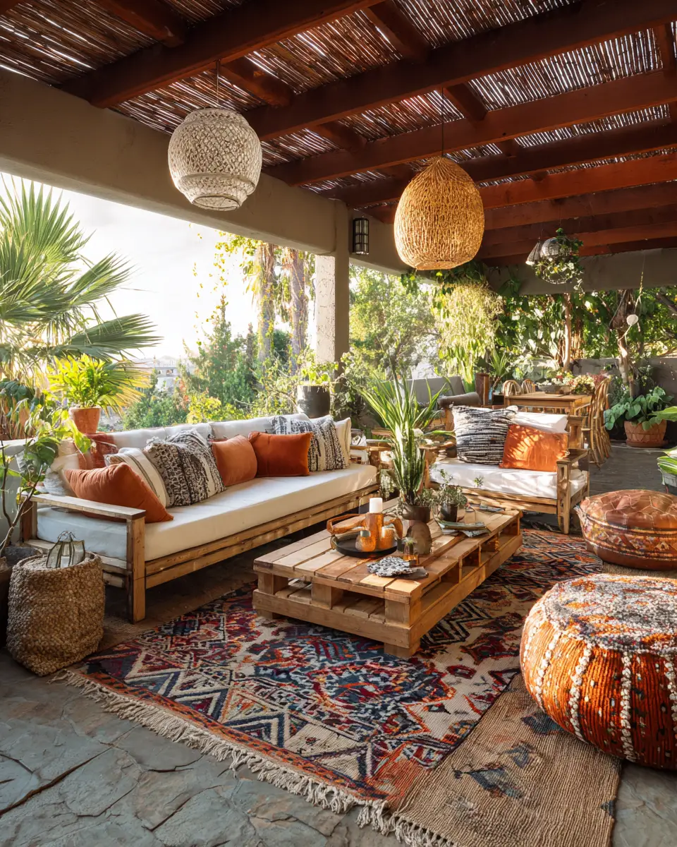 Rust Boho Patio Decor Ideas